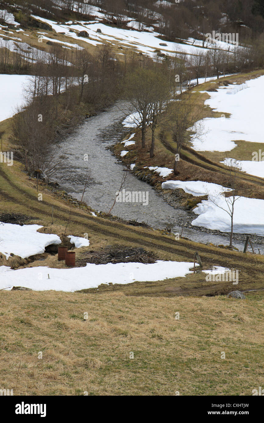 Schöne Geiranger in den norwegischen Fjorden. Stockfoto