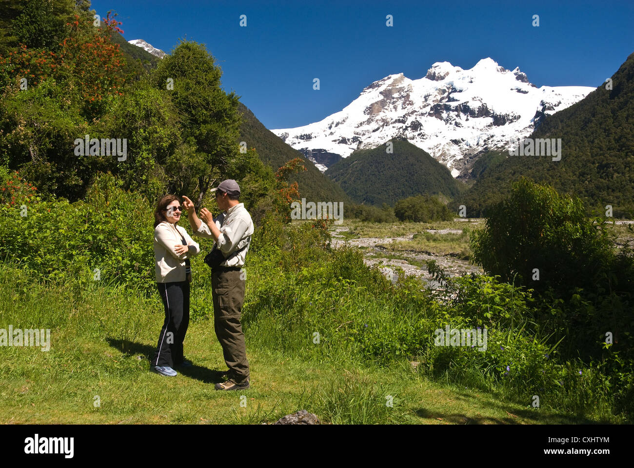 Elk198-3611 Chile, Vicente Perez Rosales Nationalpark, Mount Tronador Stockfoto