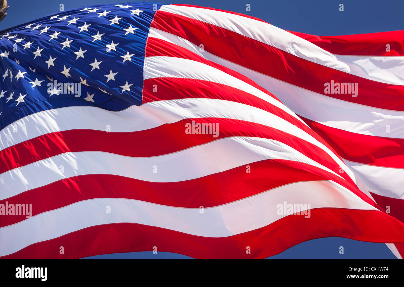 WASHINGTON, DC, USA - USA-Flagge. Stockfoto