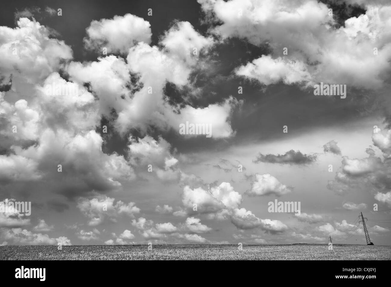 Landschaftsbild von Dugo Selo, kroatische Umgebung Stockfoto