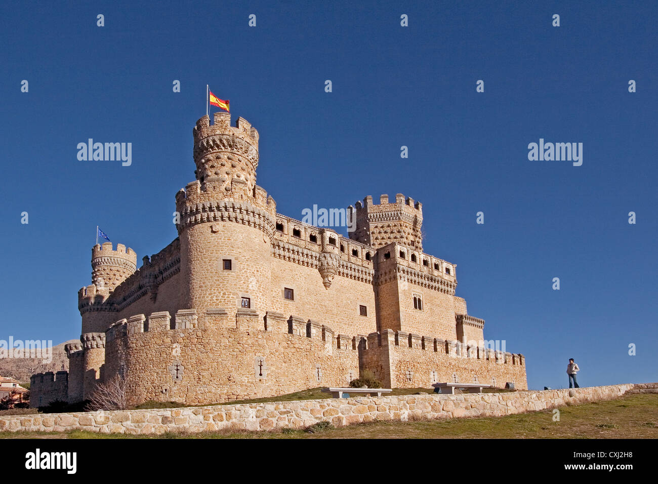 Burg Manzanares el Real Madrid Spanien Castillo de Manzanares el real Madrid españa Stockfoto