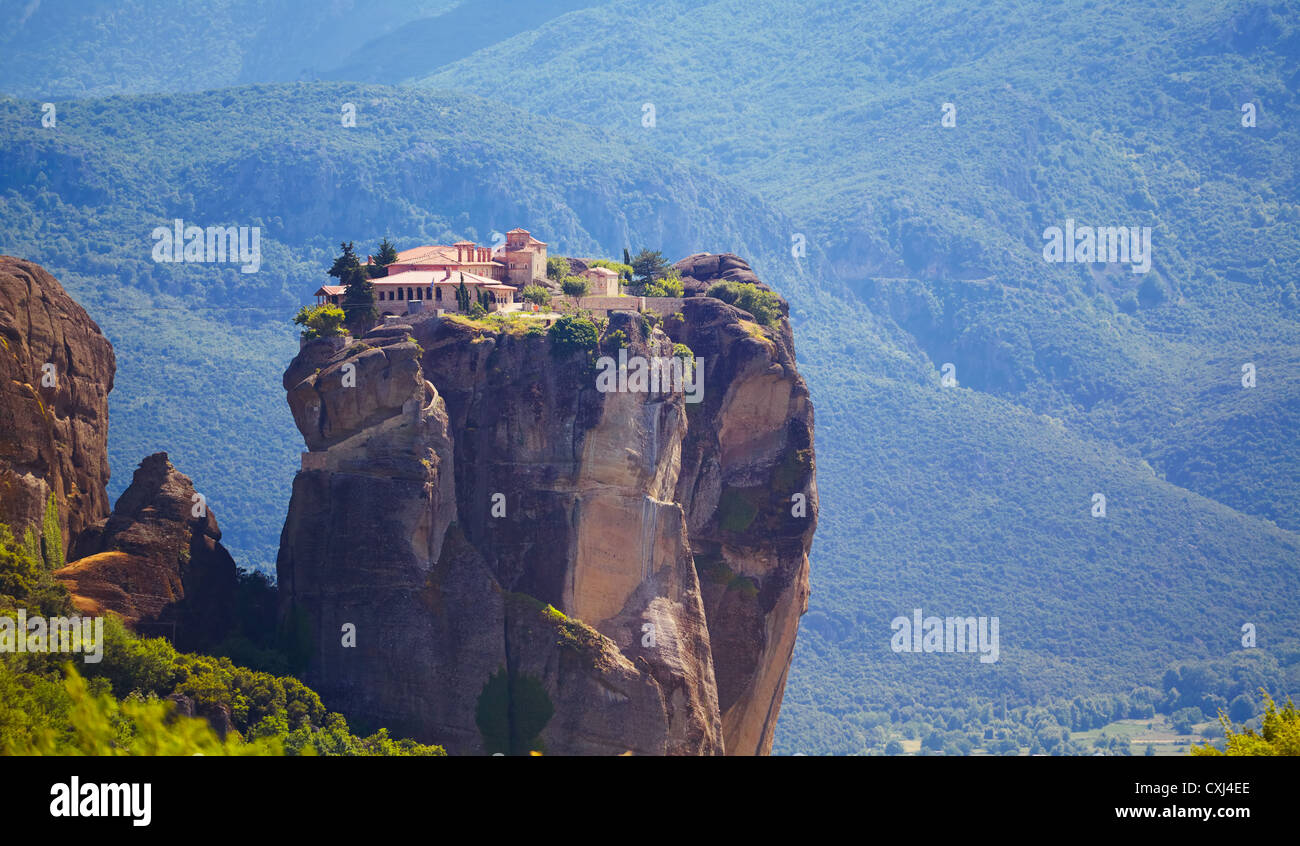 Kloster in Meteora in Region Trikala, Griechenland. Stockfoto