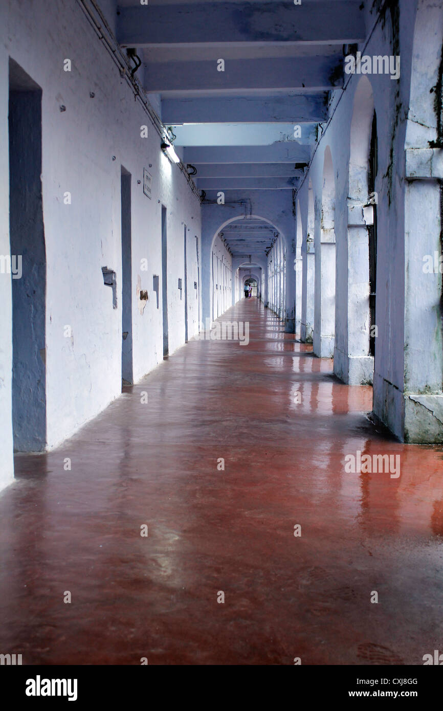 Korridor von Cellular Jail; Andaman Insel; Indien Stockfoto
