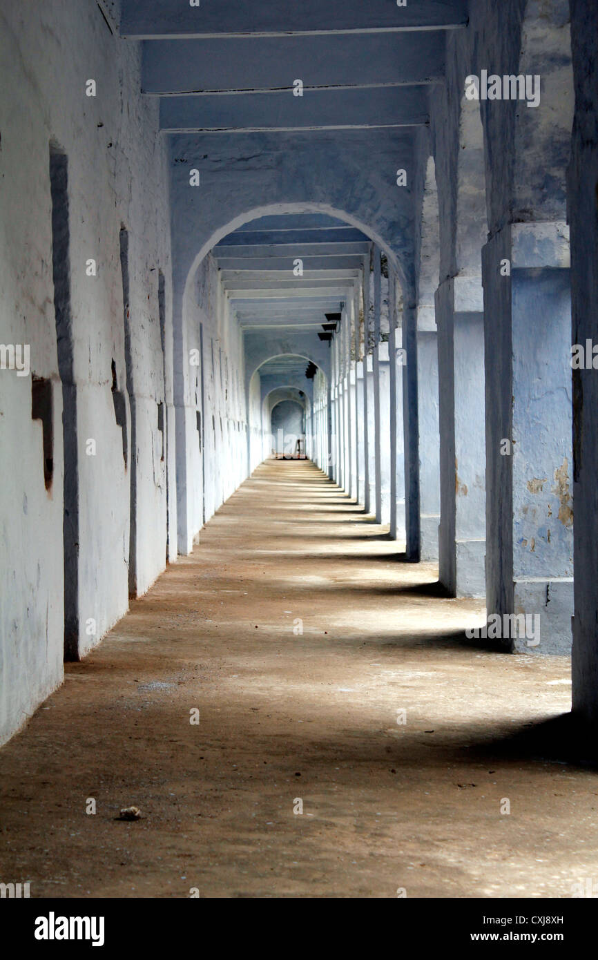 Korridor von Cellular Jail; Andaman Insel; Indien Stockfoto