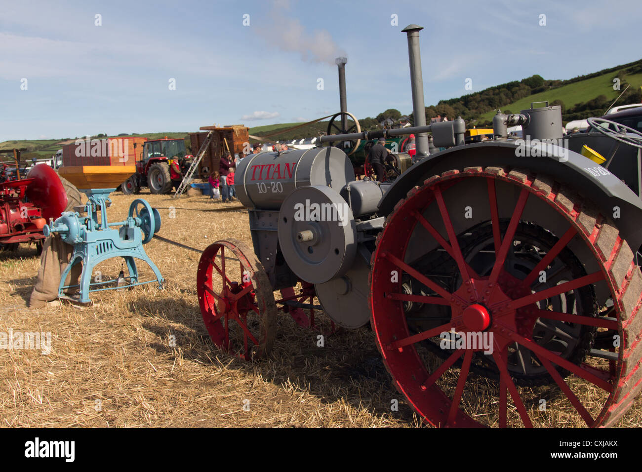 Vintage Titan Zugmaschine auf einer landwirtschaftlichen Veranstaltung Stockfoto