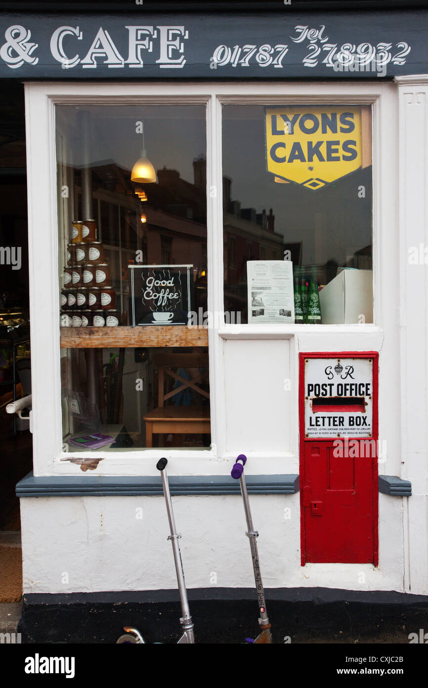 Cafe am Clare Suffolk England Stockfoto