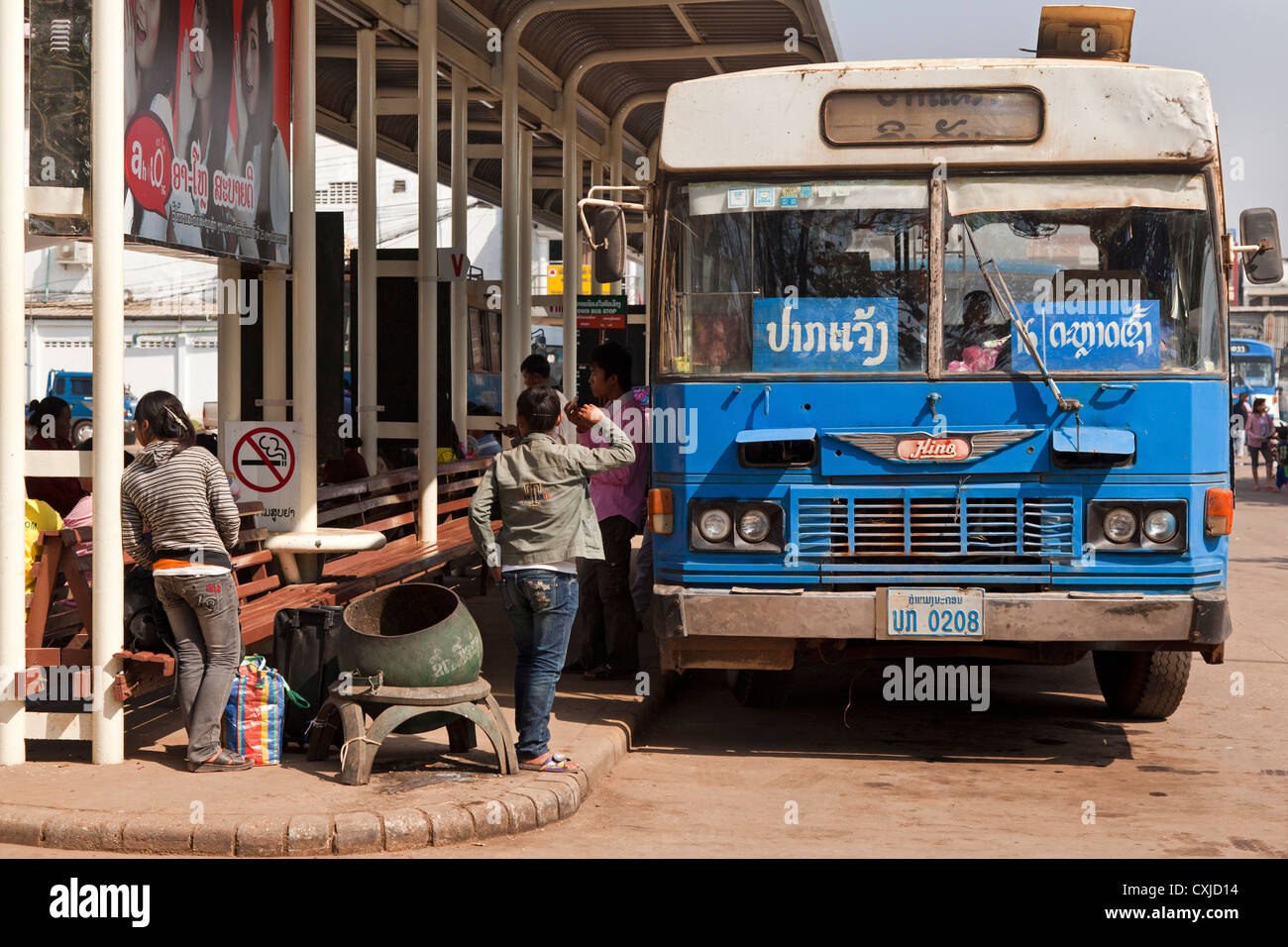 Bus Station, Vientiane, Laos Stockfoto