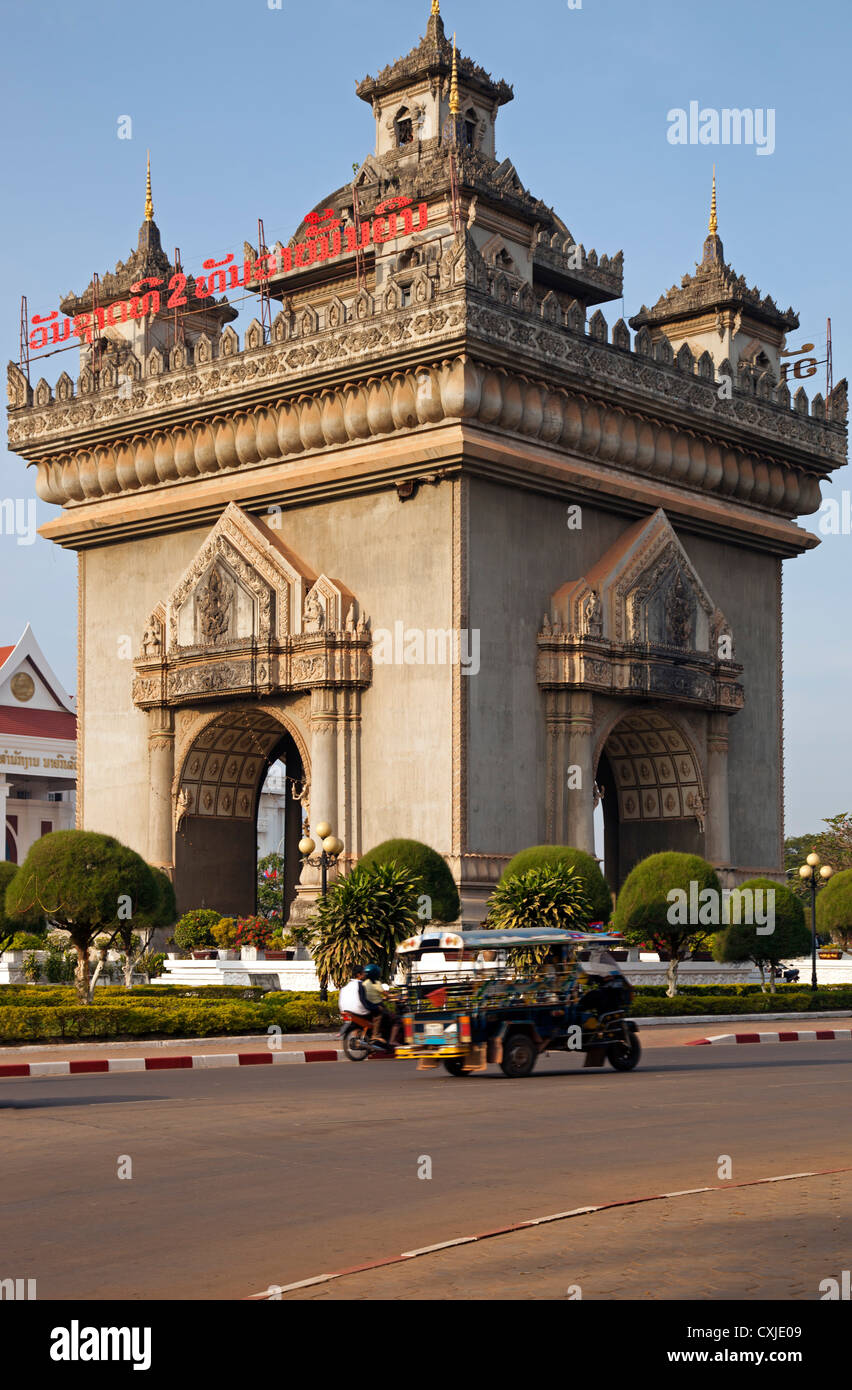 Pratuxai, Vientiane, Laos Stockfoto