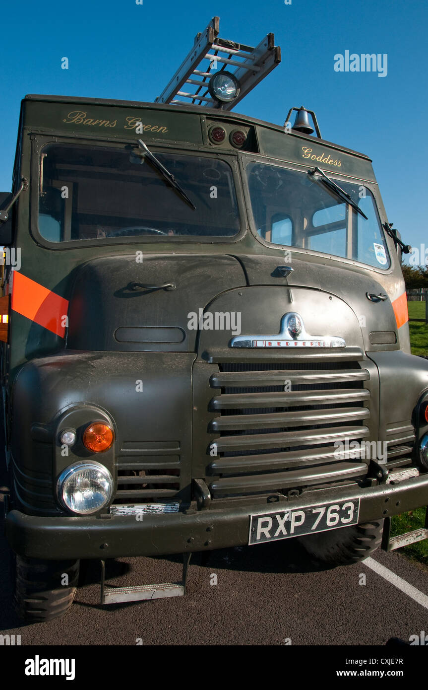 Armee-Feuerwehrauto "Grüne Göttin" Stockfoto