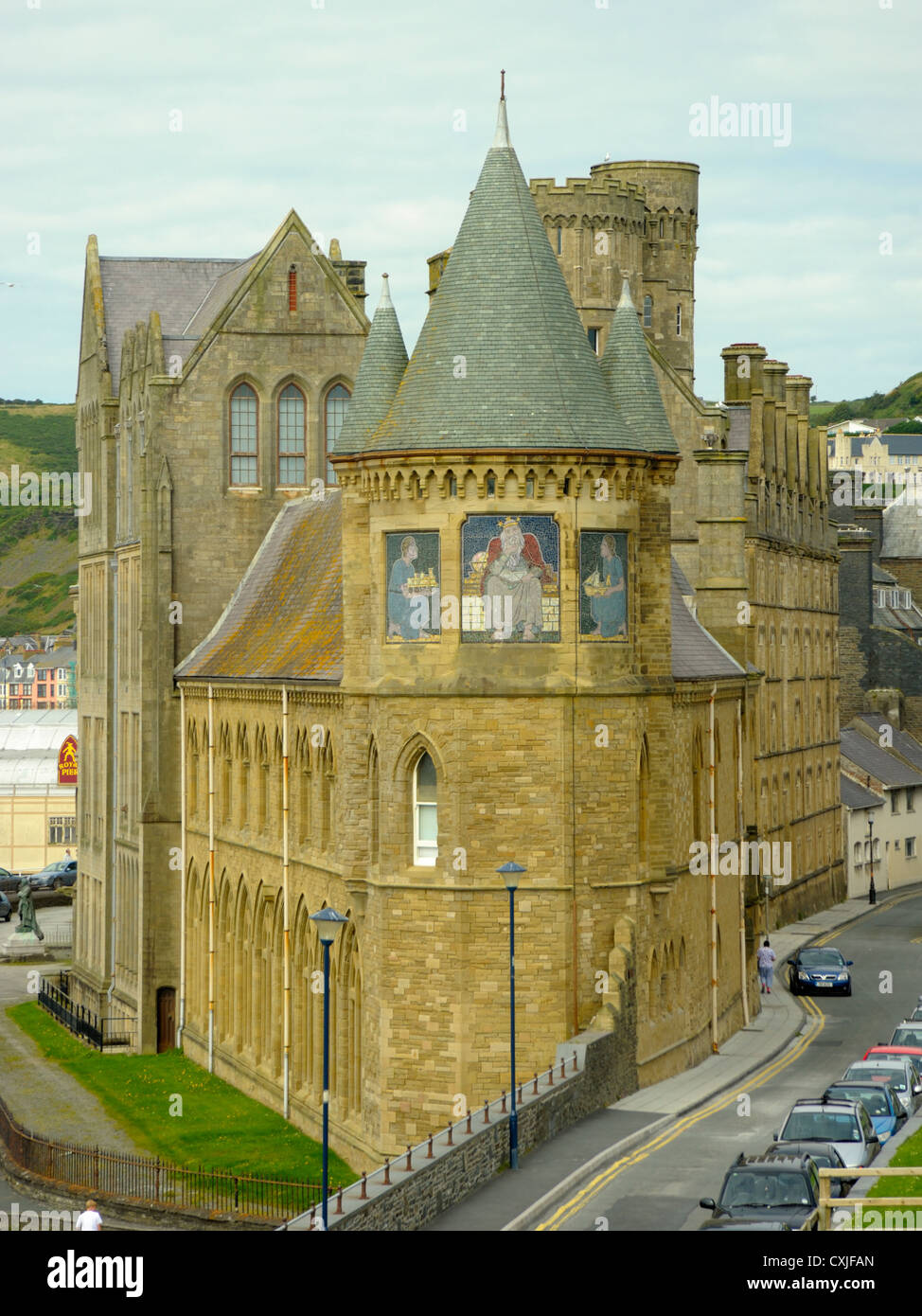 Aberystwyth University College Old South Tower Stockfoto