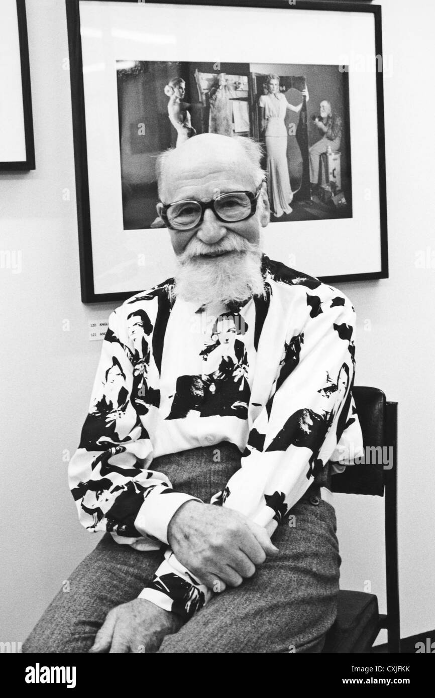 Legendären Fotografen Angus McBean (8. Juni 1904 - 9. Juni 1990) in den 1980er Jahren abgebildet Stockfoto