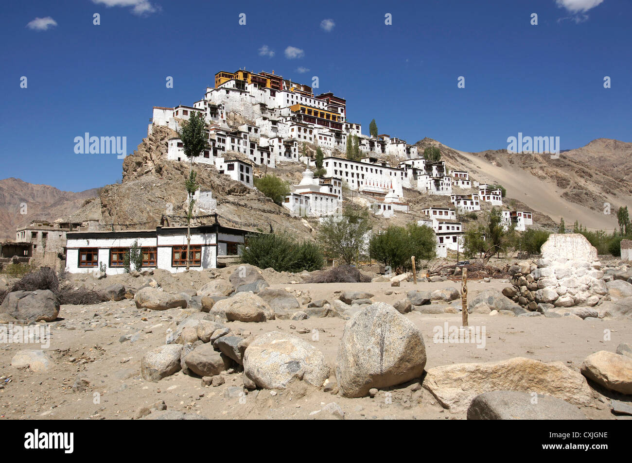 Thikse Kloster, Manali-Leh Landstraße, Jammu und Kaschmir, Indien Stockfoto
