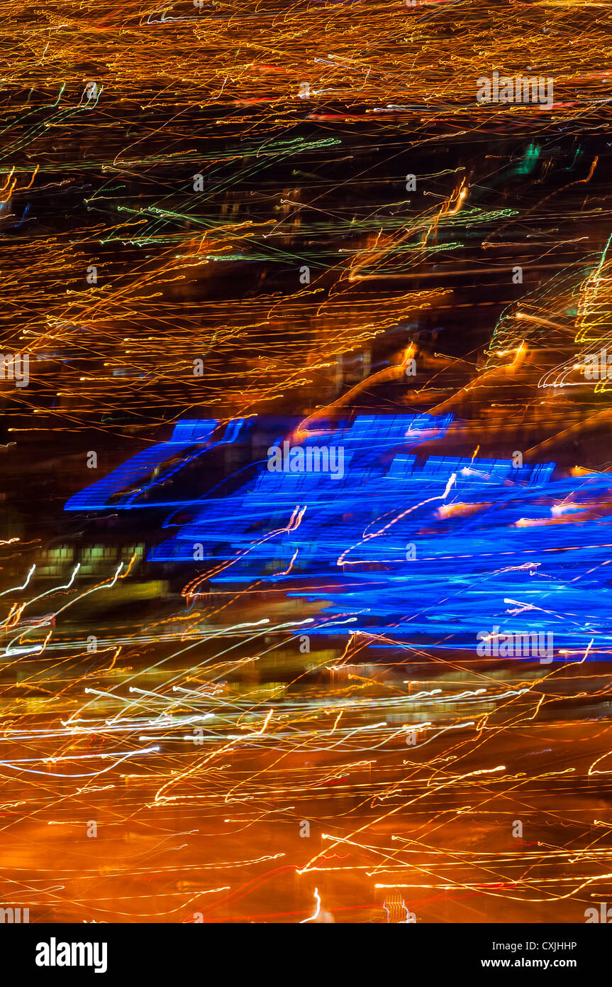 abstrakte Lichtmuster, die in der Kamera erstellt Stockfoto