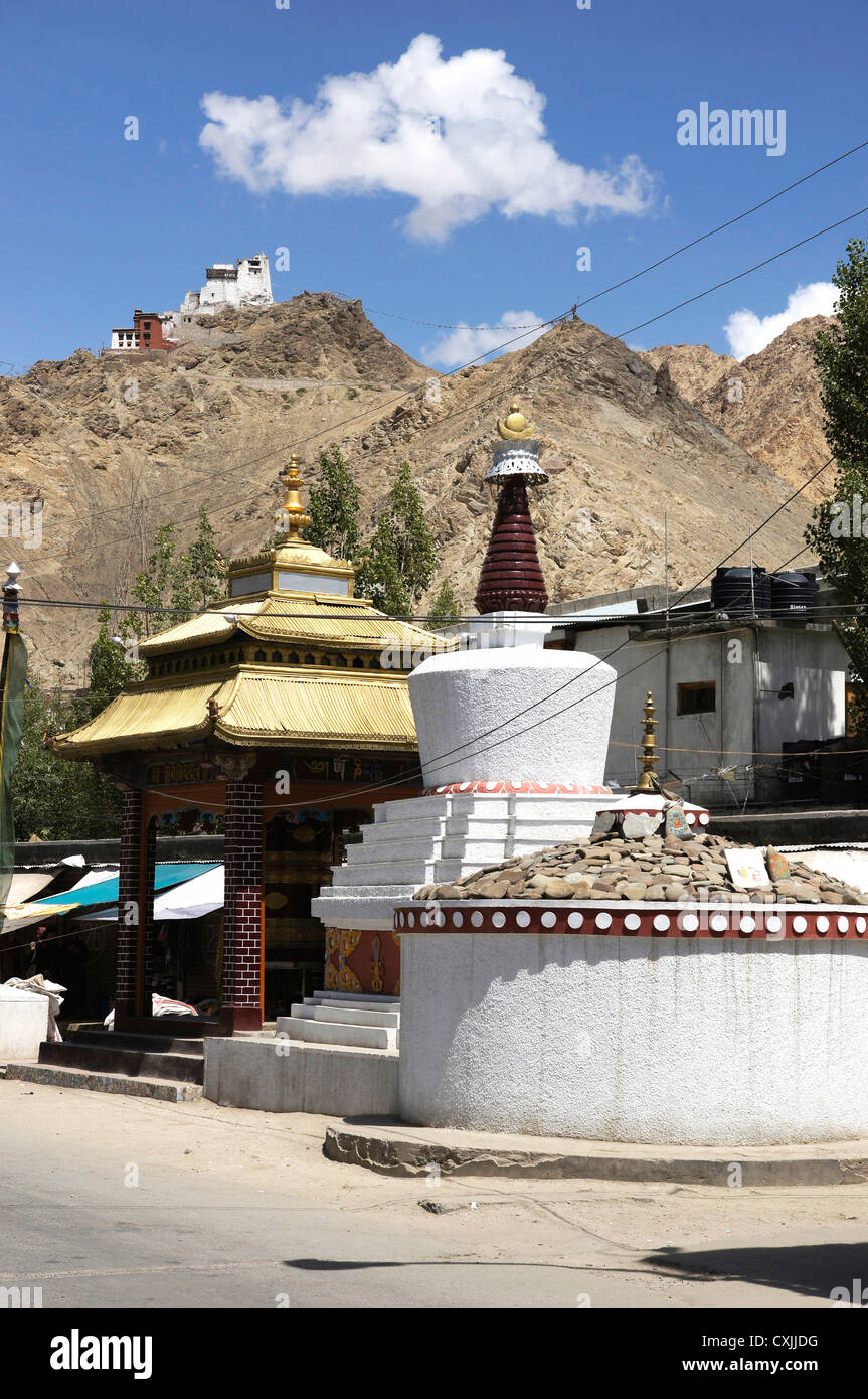 Leh, Tempel und Royal Palace, Jammu und Kaschmir, Indien Stockfoto