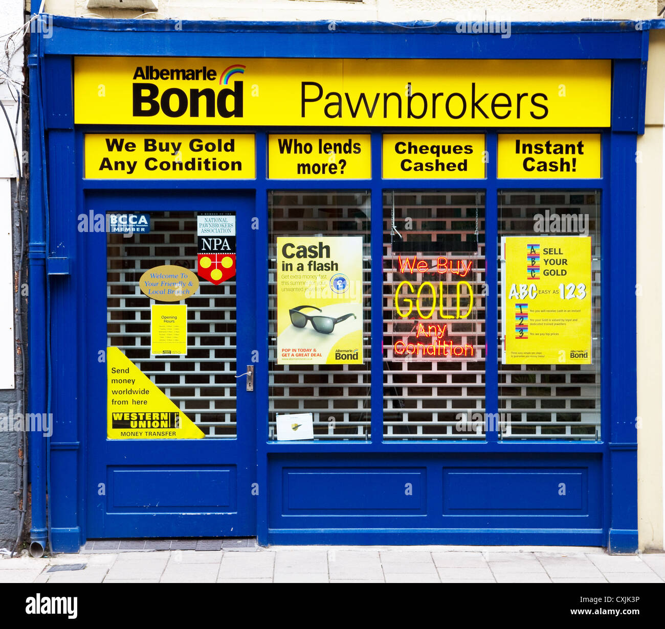 Albemarle Bond, Pfandleiher, Chester, England, Vereinigtes Königreich Stockfoto