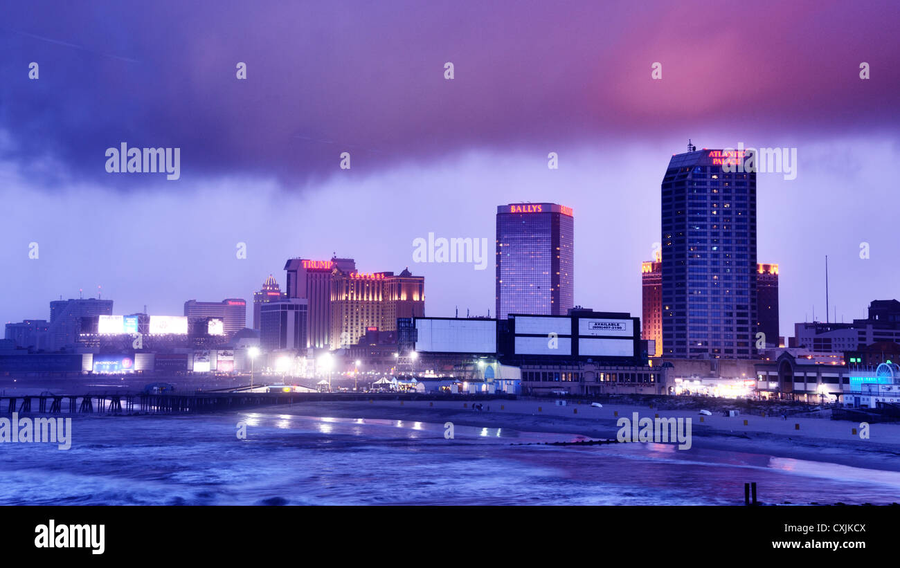 Skyline von Atlantic City, New Jersey. Stockfoto