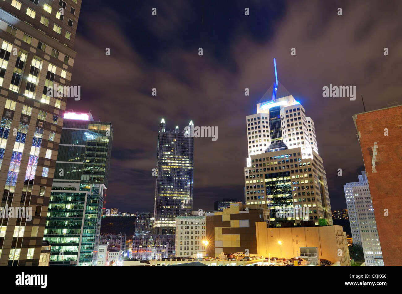 Stadtbild in der Innenstadt von Pittsburgh, Pennsylvania. Stockfoto