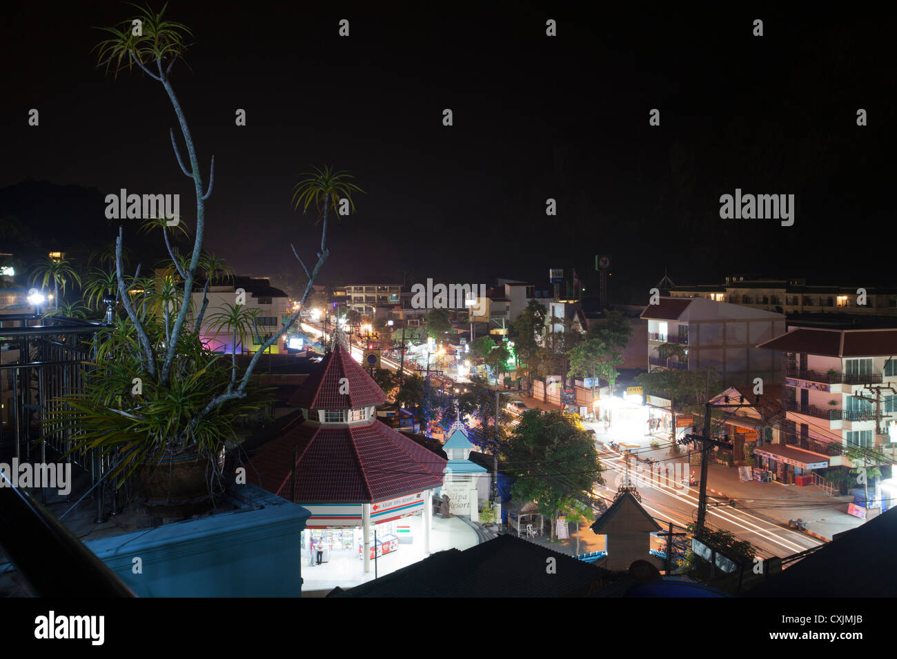 Nacht über aonang Stockfoto