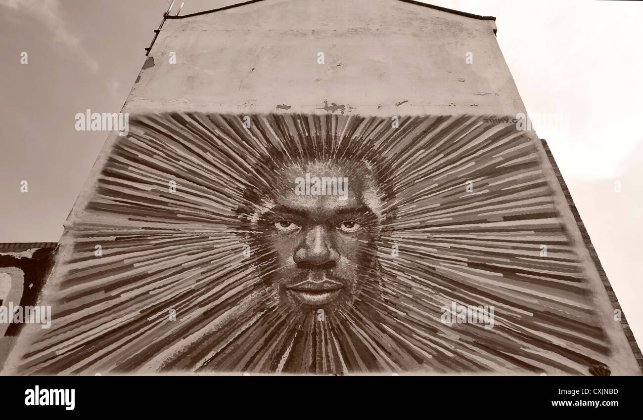 Straßenkunst Graffiti bricklane Stockfoto