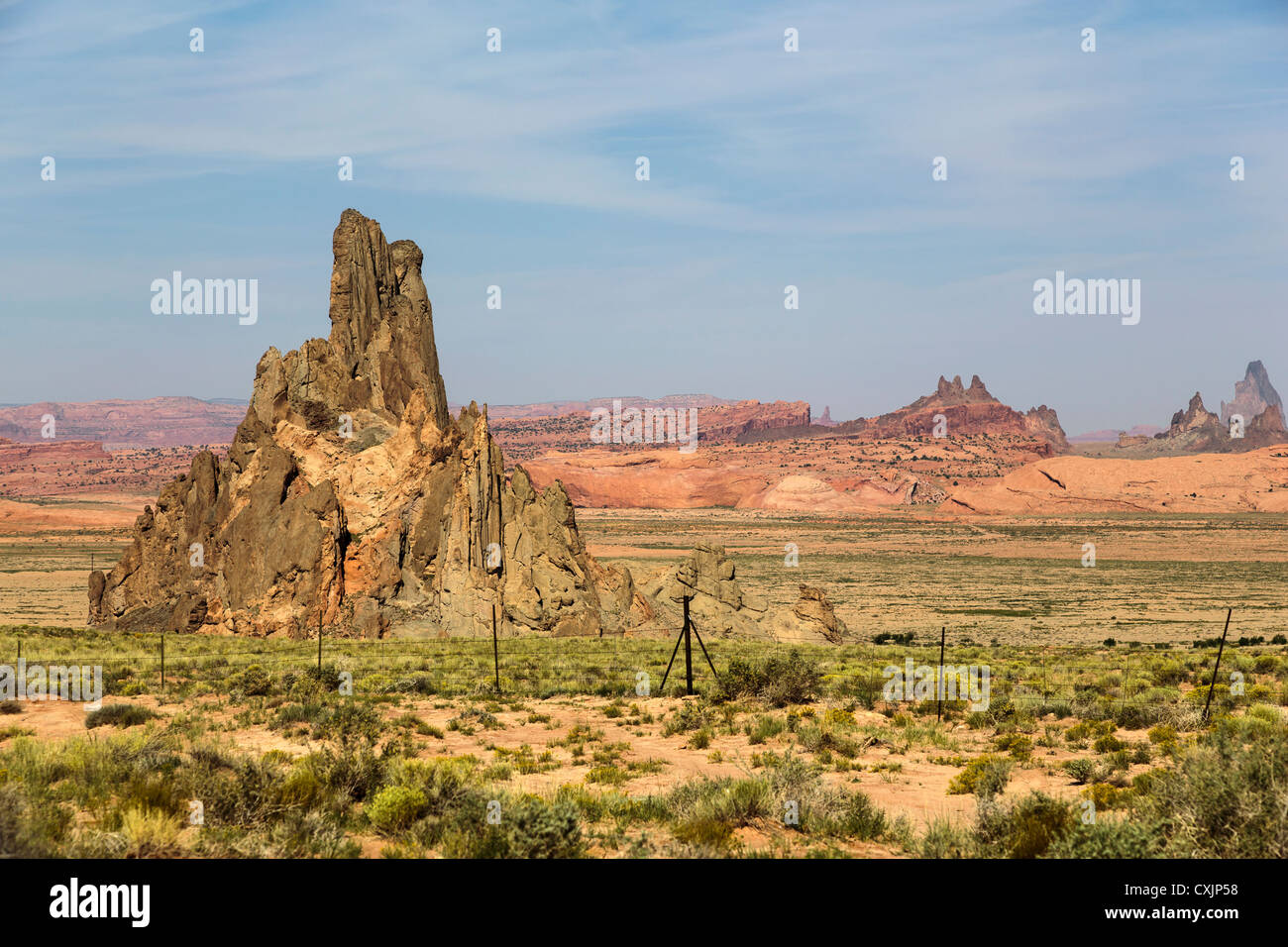 Wüstenlandschaft, Navajo-Land in der Nähe von Kayenta, Arizona Stockfoto