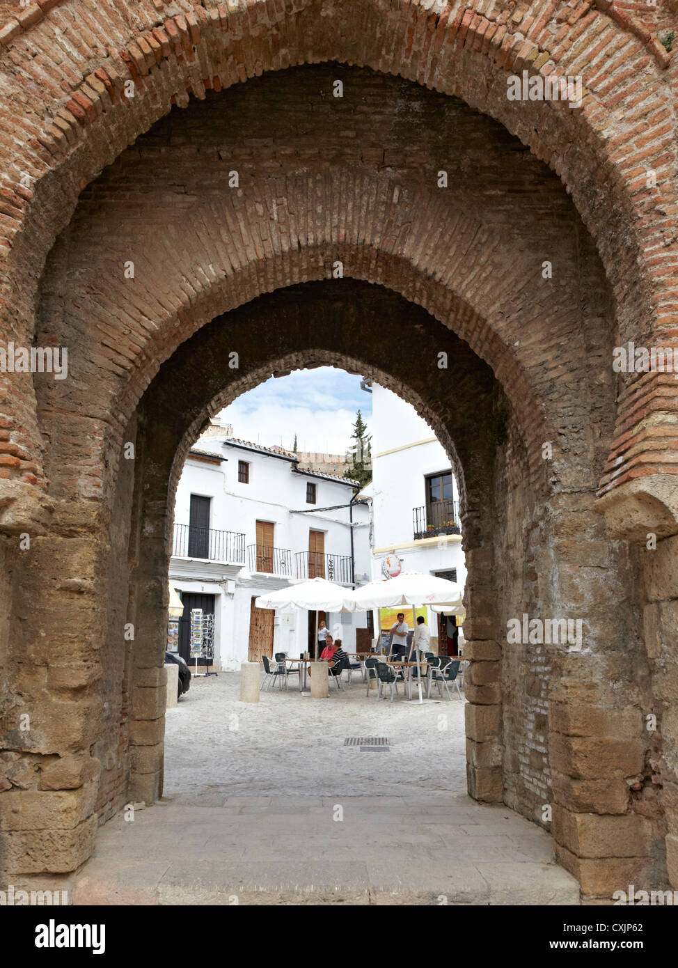 Festung Gateway Ronda Spanien Stockfoto