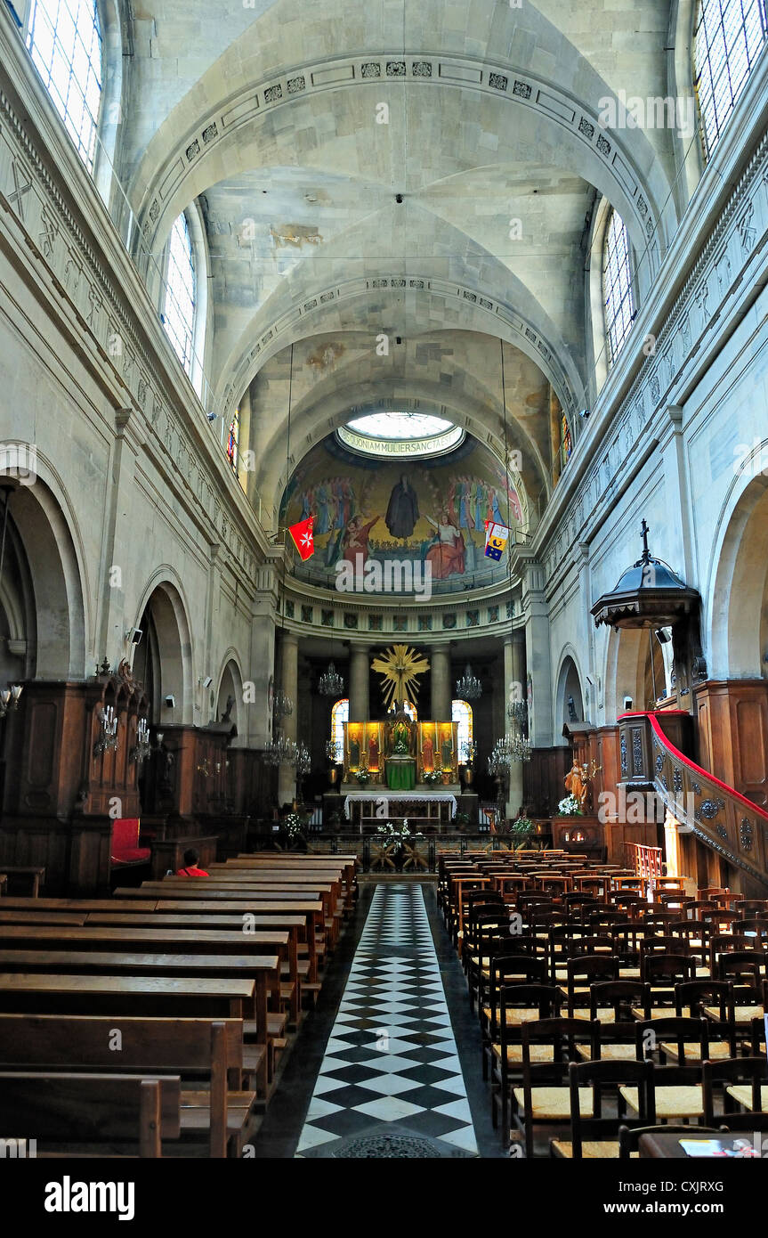 Paris, Frankreich. Kirche Ste-Elisabeth (1628 gegründet. in Rue de Temple) Interieur. Stockfoto