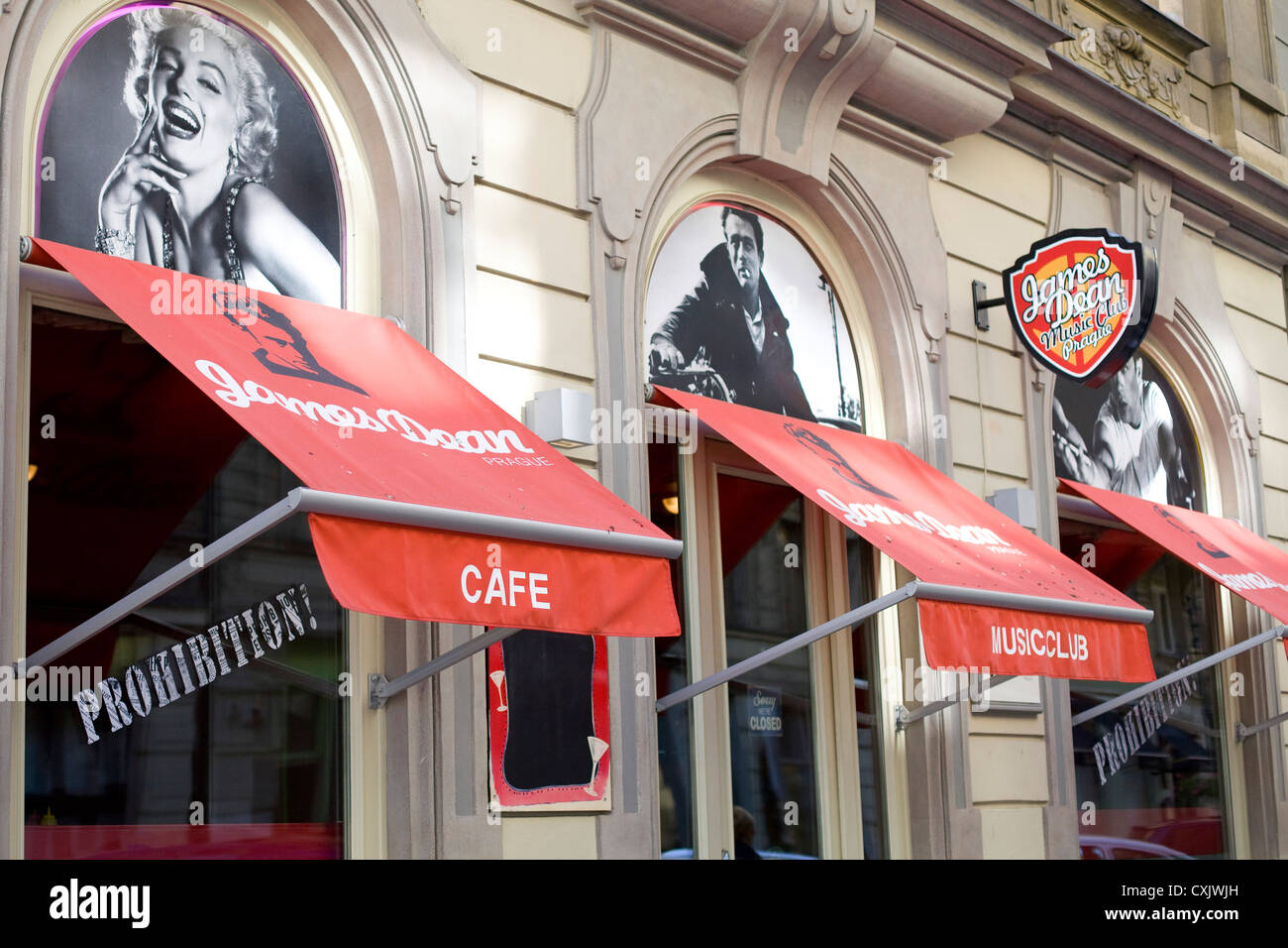 James Dean Restaurant Prag Stockfoto