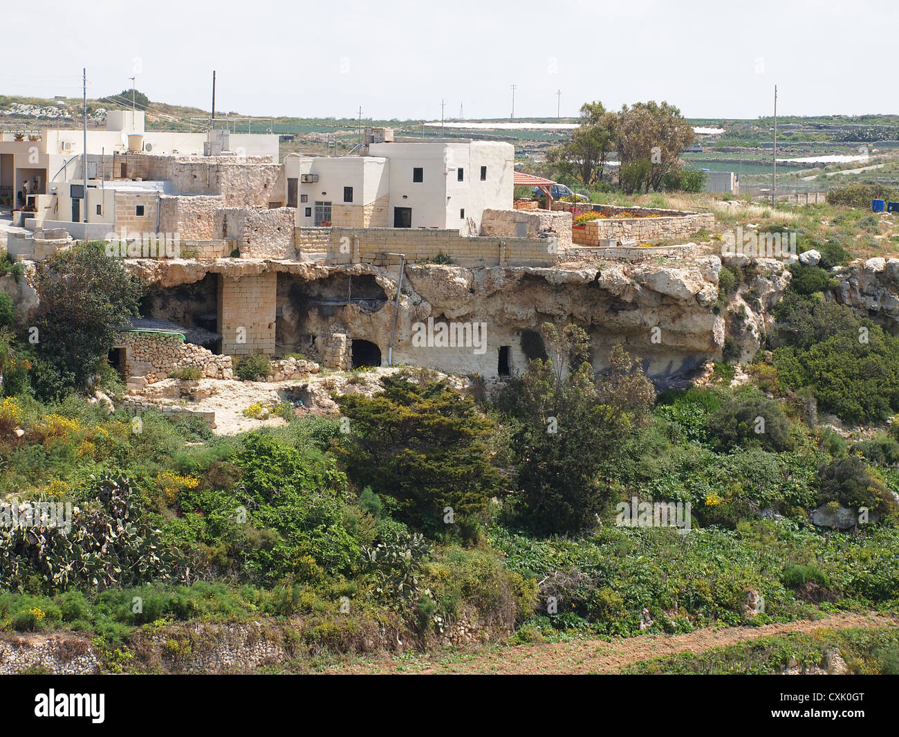 Eine interessante Häuser im Bau auf Malta Stockfoto