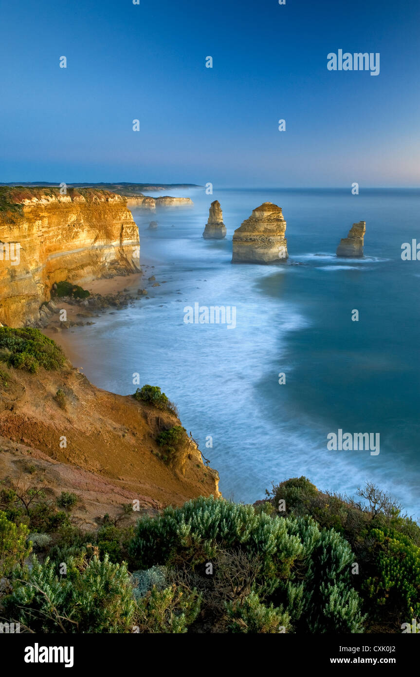 Die berühmten Zwölf Apostel an der Victoria Great Ocean Road. Stockfoto