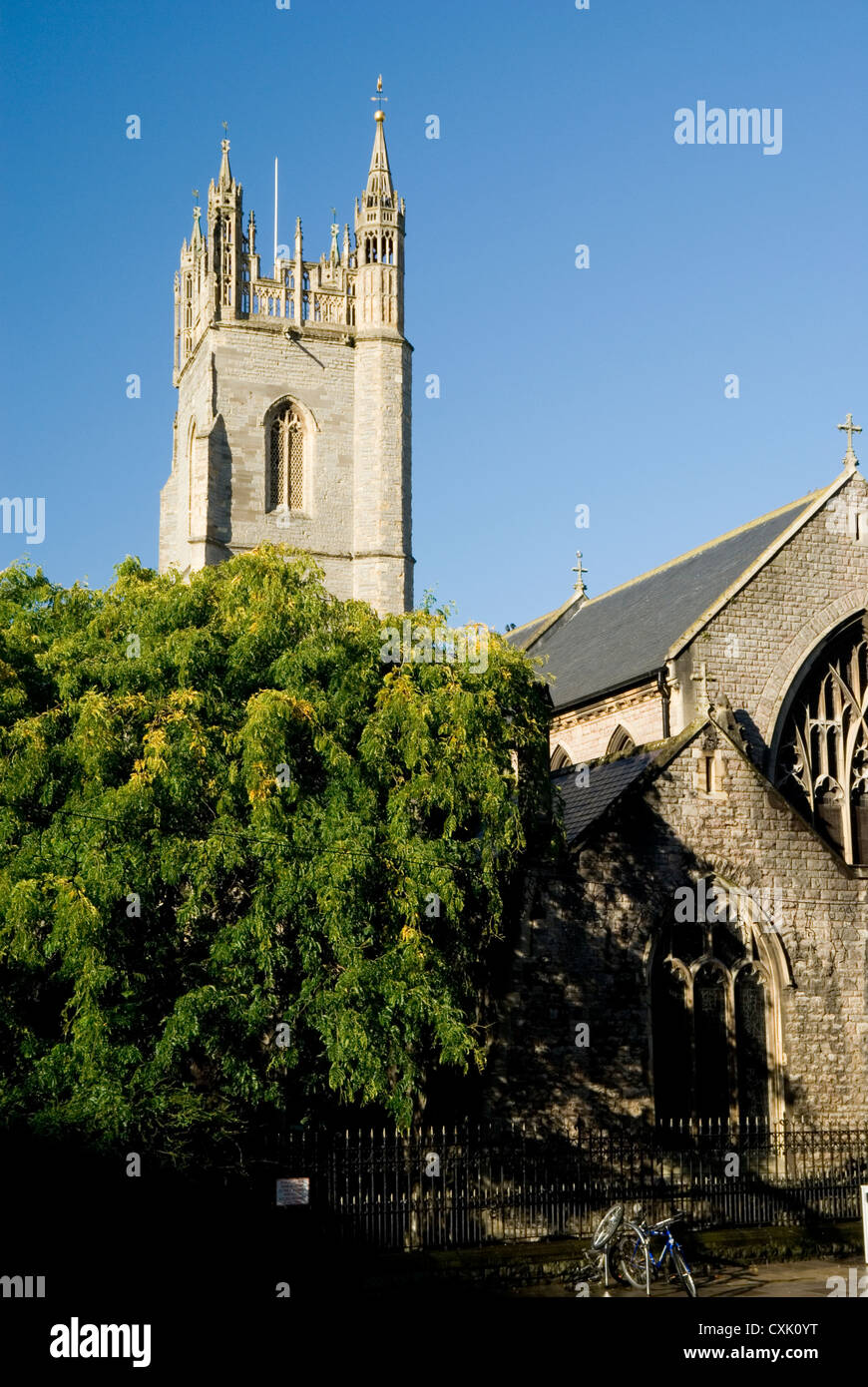 Str. Johns Kirche, Cardiff, Wales, UK. Stockfoto