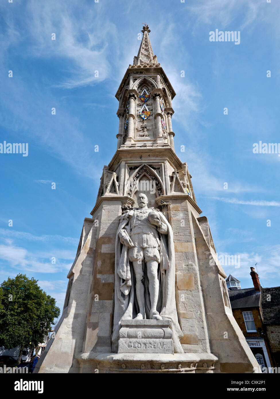 Denkmal im Stadtzentrum von Banbury Cross. Oxfordshire, England Stockfoto