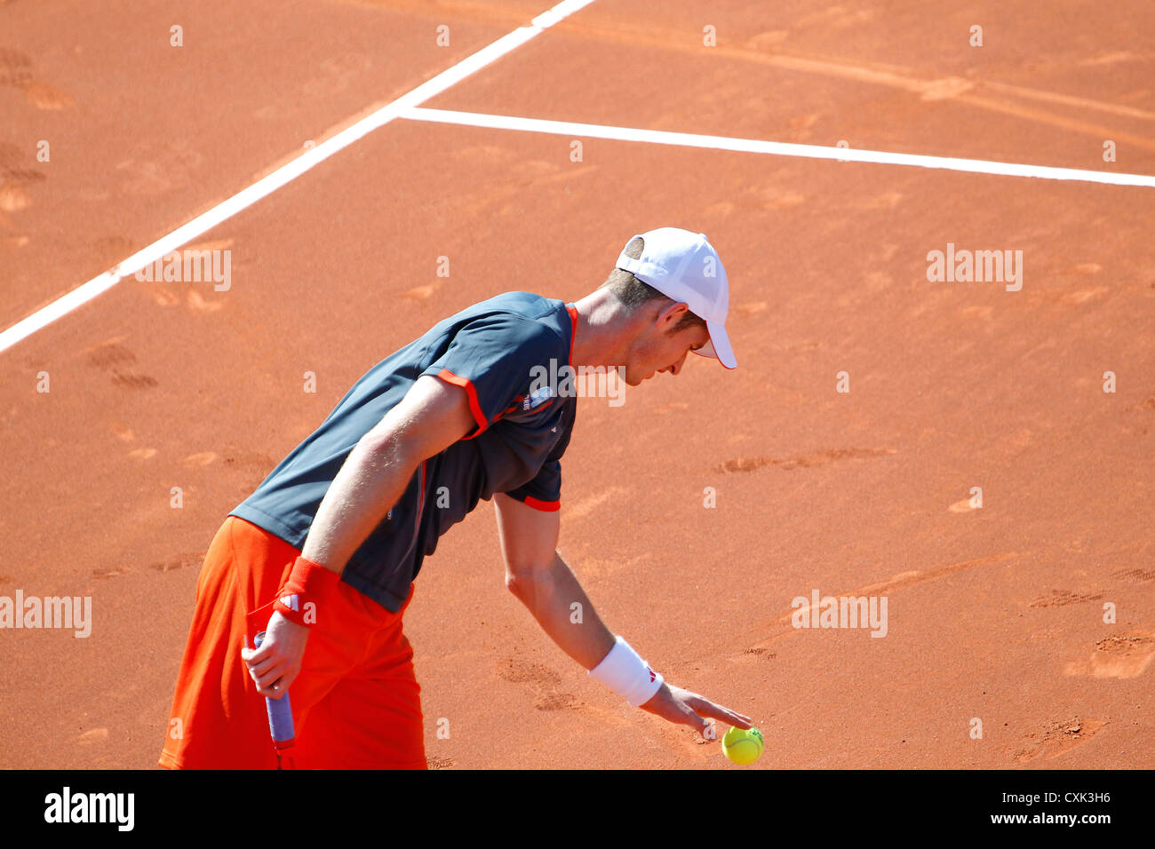 Andy Murray am 2012 Banc Sabadell ATP Turnier in Barcelona Stockfoto