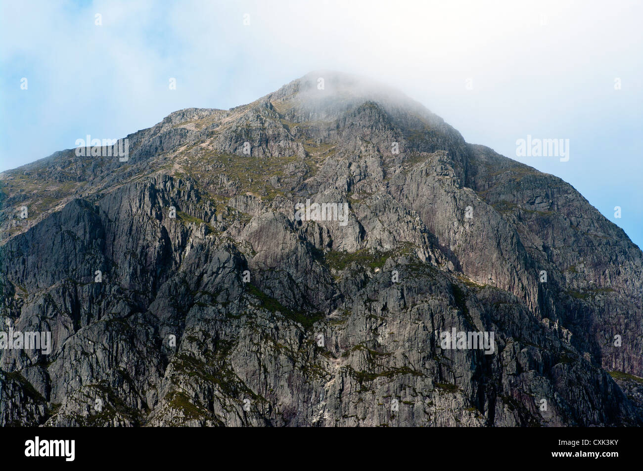 Verdunklung deckte Mountain Top Glen Etive Schottland In den schottischen Highlands Stockfoto