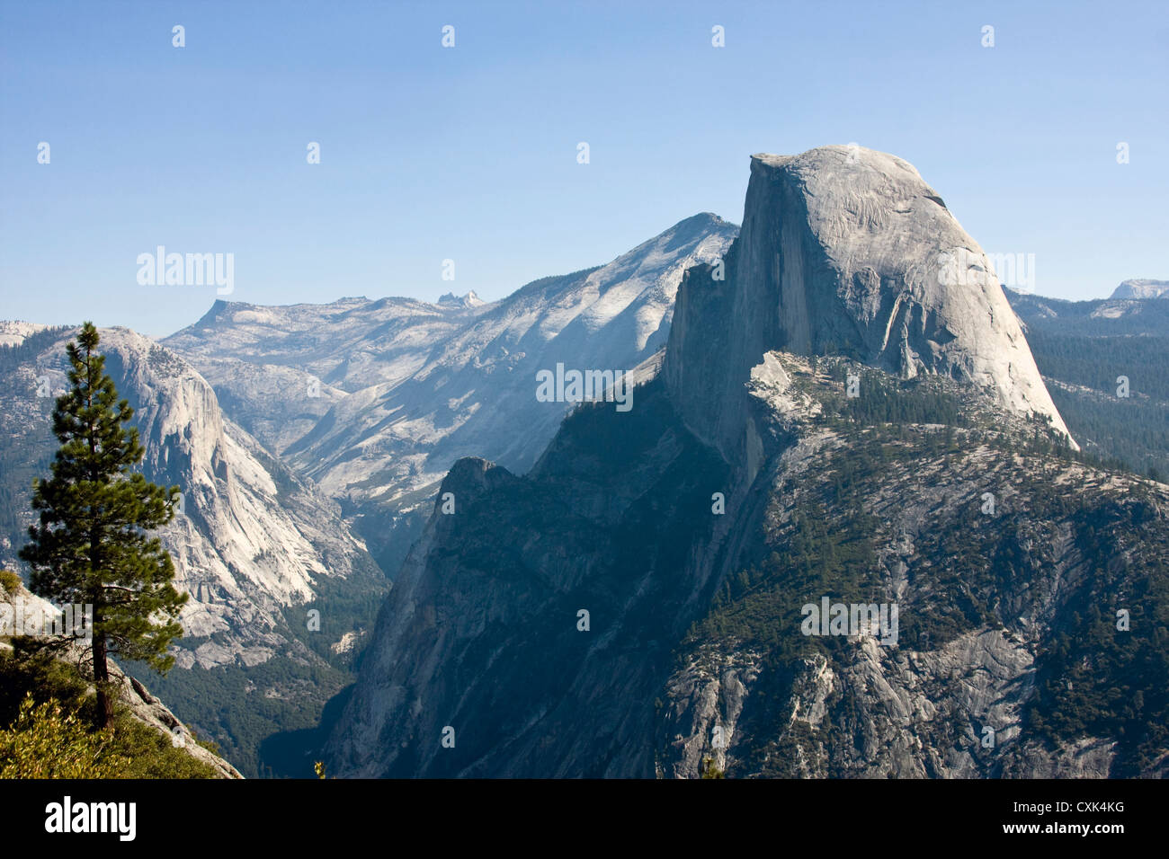 Berg half Dome im Yosemite-Nationalpark in Kalifornien Stockfoto