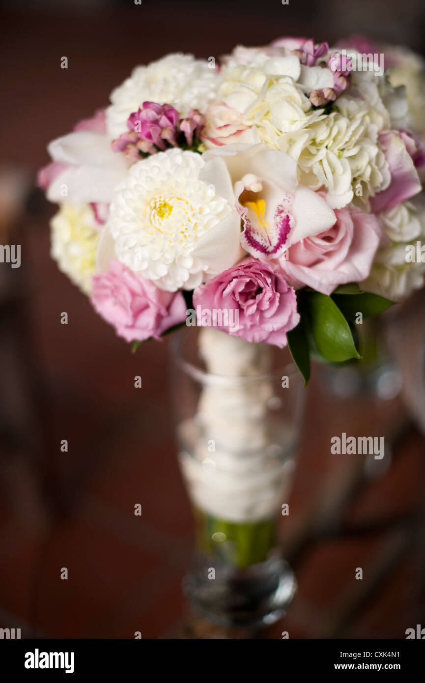 Blumenstrauß bei Hochzeit, Toronto, Ontario, Kanada Stockfoto