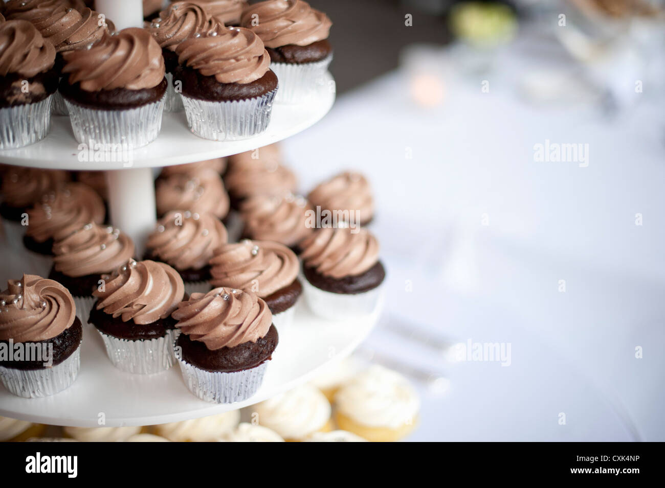 Cupcakes bei Hochzeit, Toronto, Ontario, Kanada Stockfoto