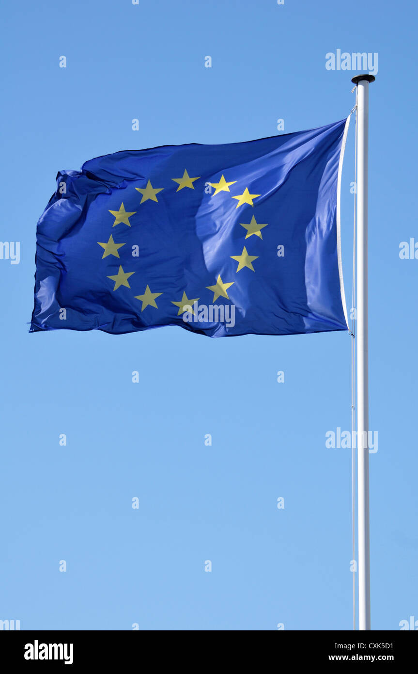 Fahne der Europäischen Union Stockfoto