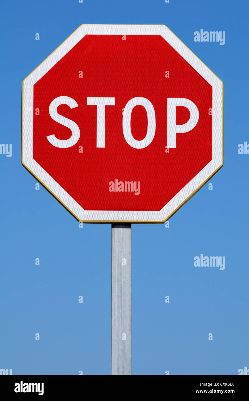 Stoppen Sie Zeichen, Montpellier, Herault, Languedoc-Roussillon, Frankreich Stockfoto