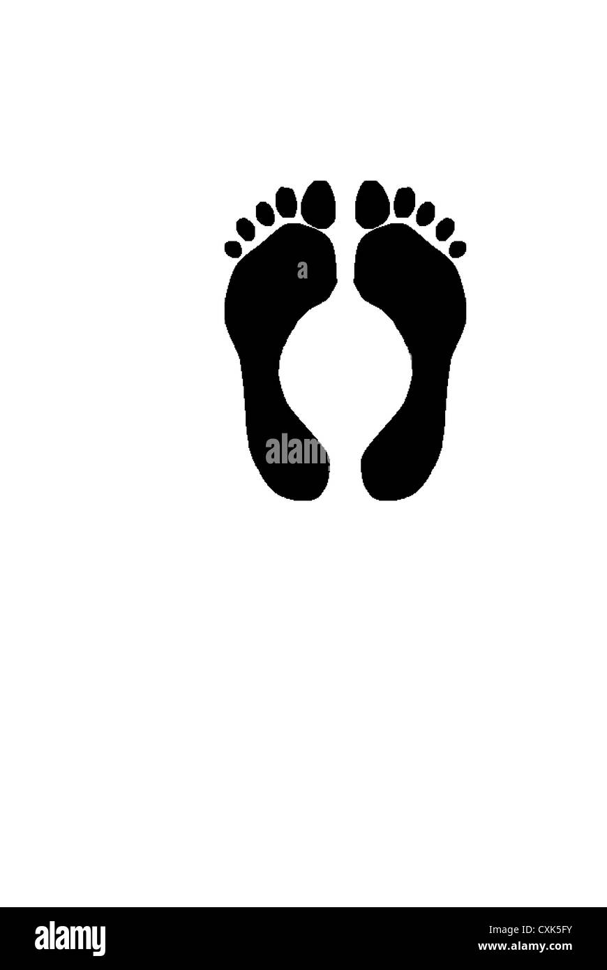 Medizinische Bilanz/Fußabdruck eines gesunden Fußes Stockfoto