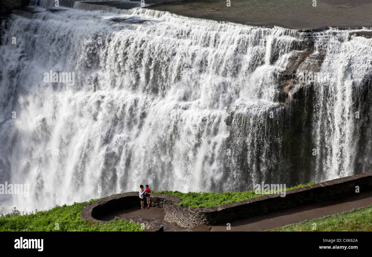 Die nahen Wasserfälle im Letchworth State Park New York State Stockfoto
