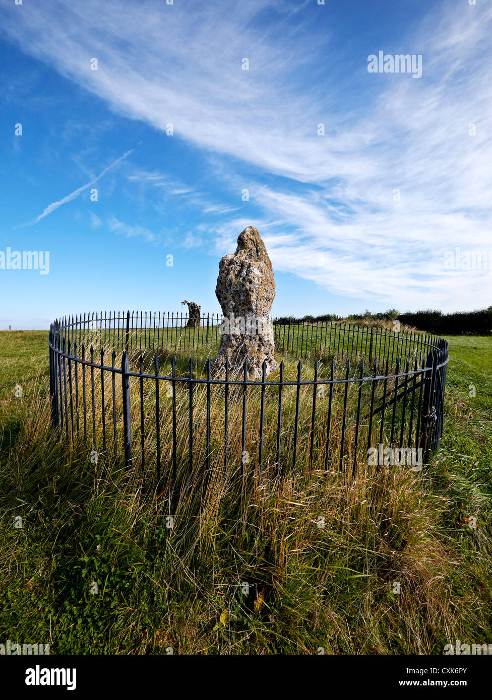 Der King-Stein am historischen Ort der Rollright Stones Little Compton gt Rollright Oxfordshire-England Stockfoto