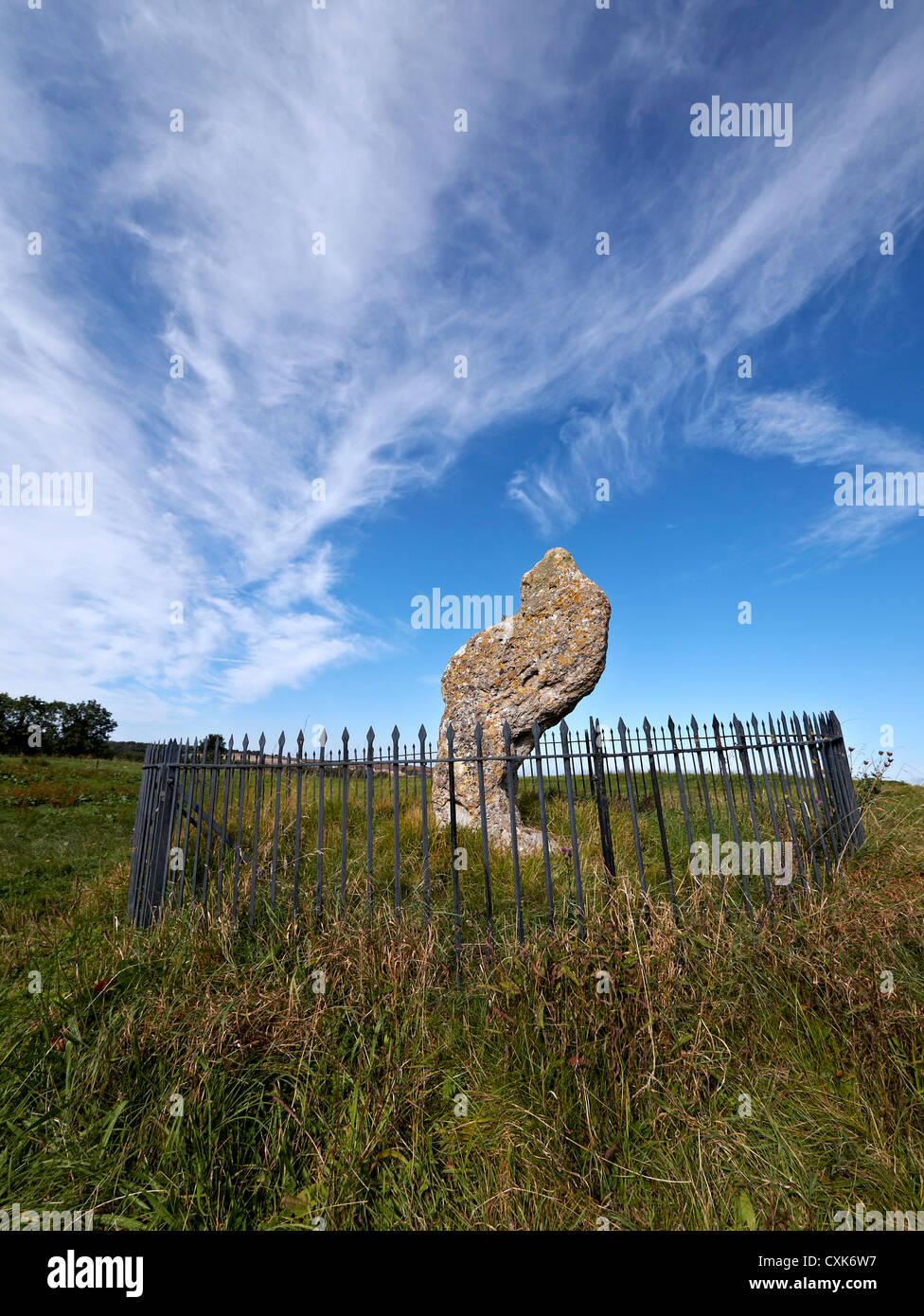 Der King-Stein am historischen Ort der Rollright Stones Little Compton gt Rollright Oxfordshire-England Stockfoto