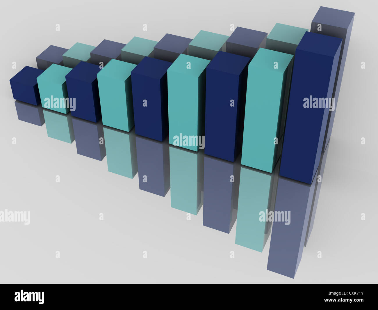 Diagramm. Zeitplan. 3D Stockfoto