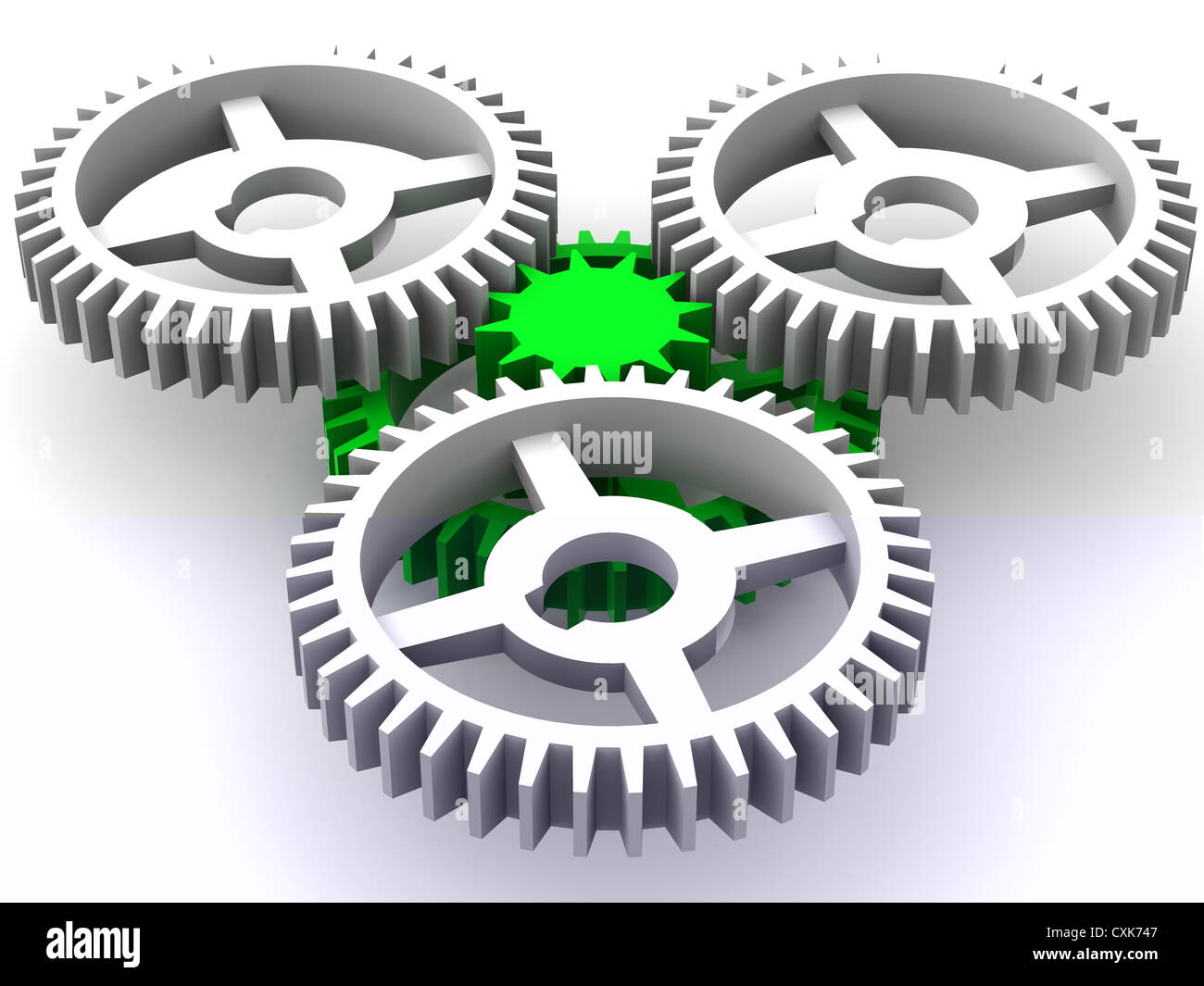 Getriebe. 3D Stockfoto