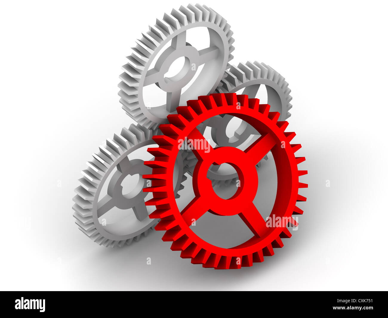 Getriebe. 3D Stockfoto