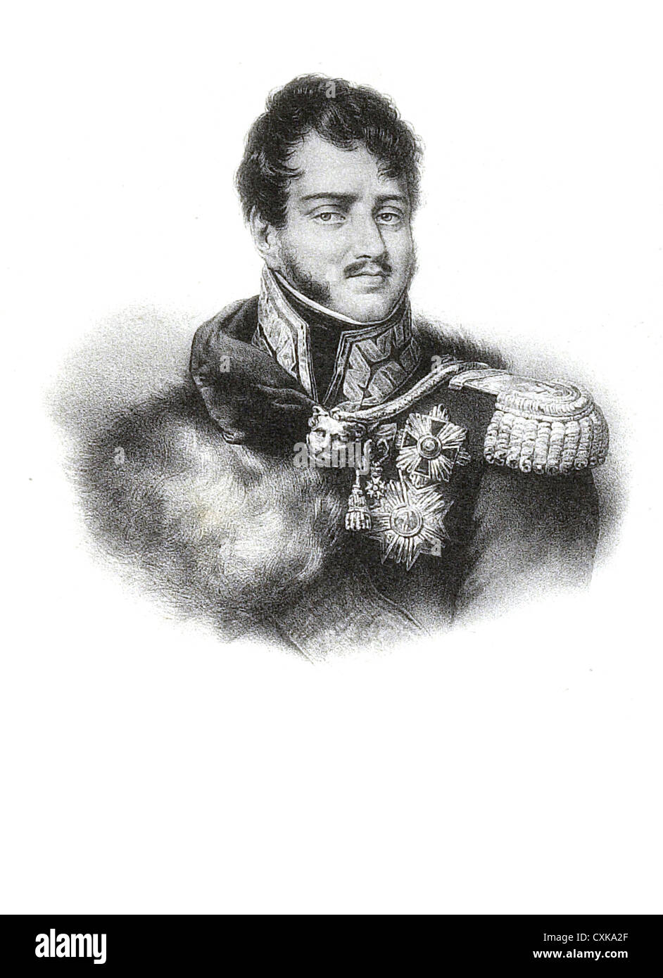 Józef Antoni Poniatowski 1763-1813 Prince de Pologne, Maréchal d'Empire Stockfoto