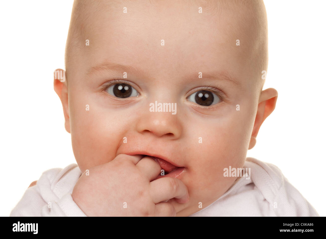 Gesicht eines Fragen, Babys Stockfoto