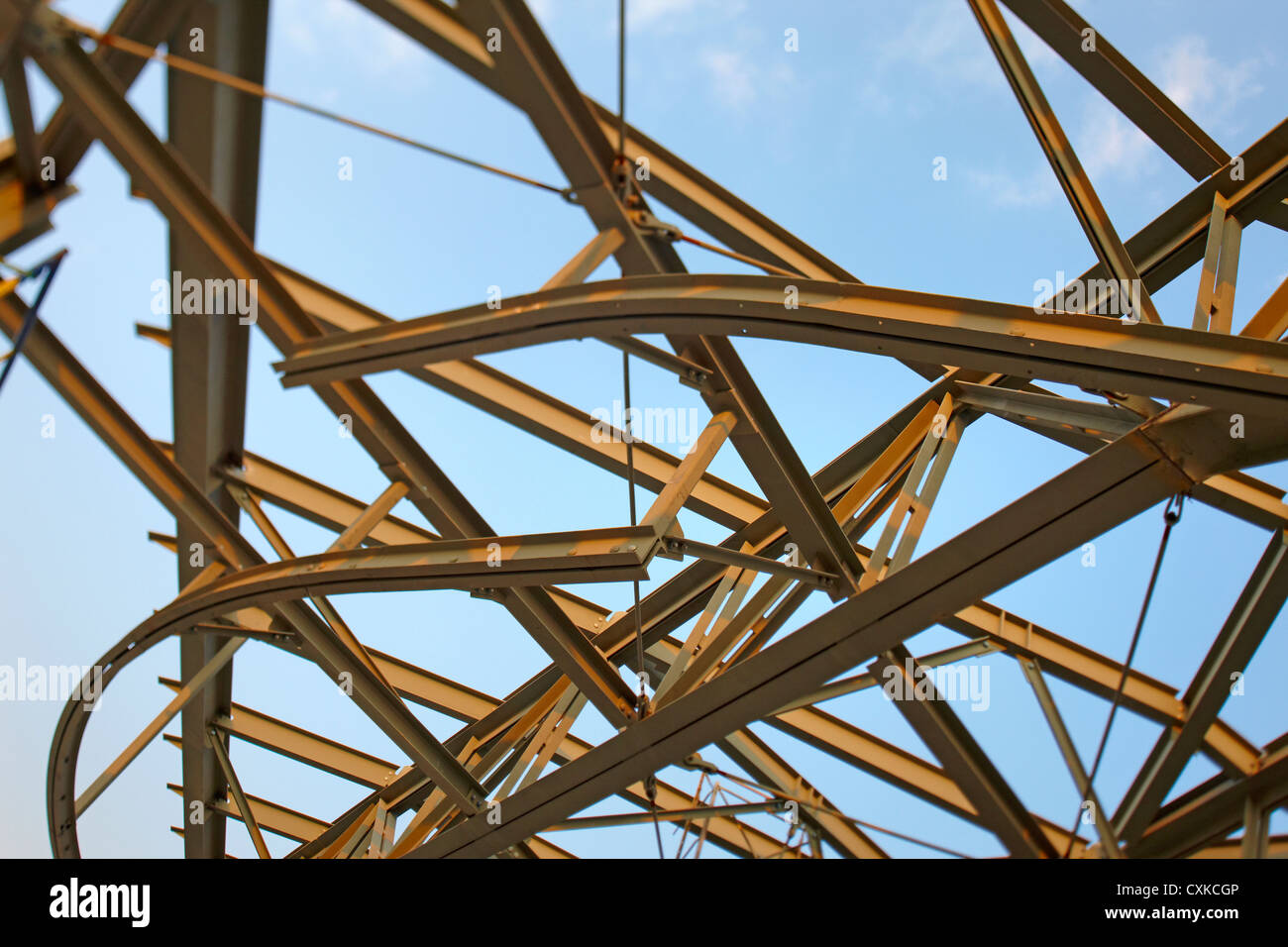 Pier 62 von Hudson River Park im Bau im August 2009. Stockfoto