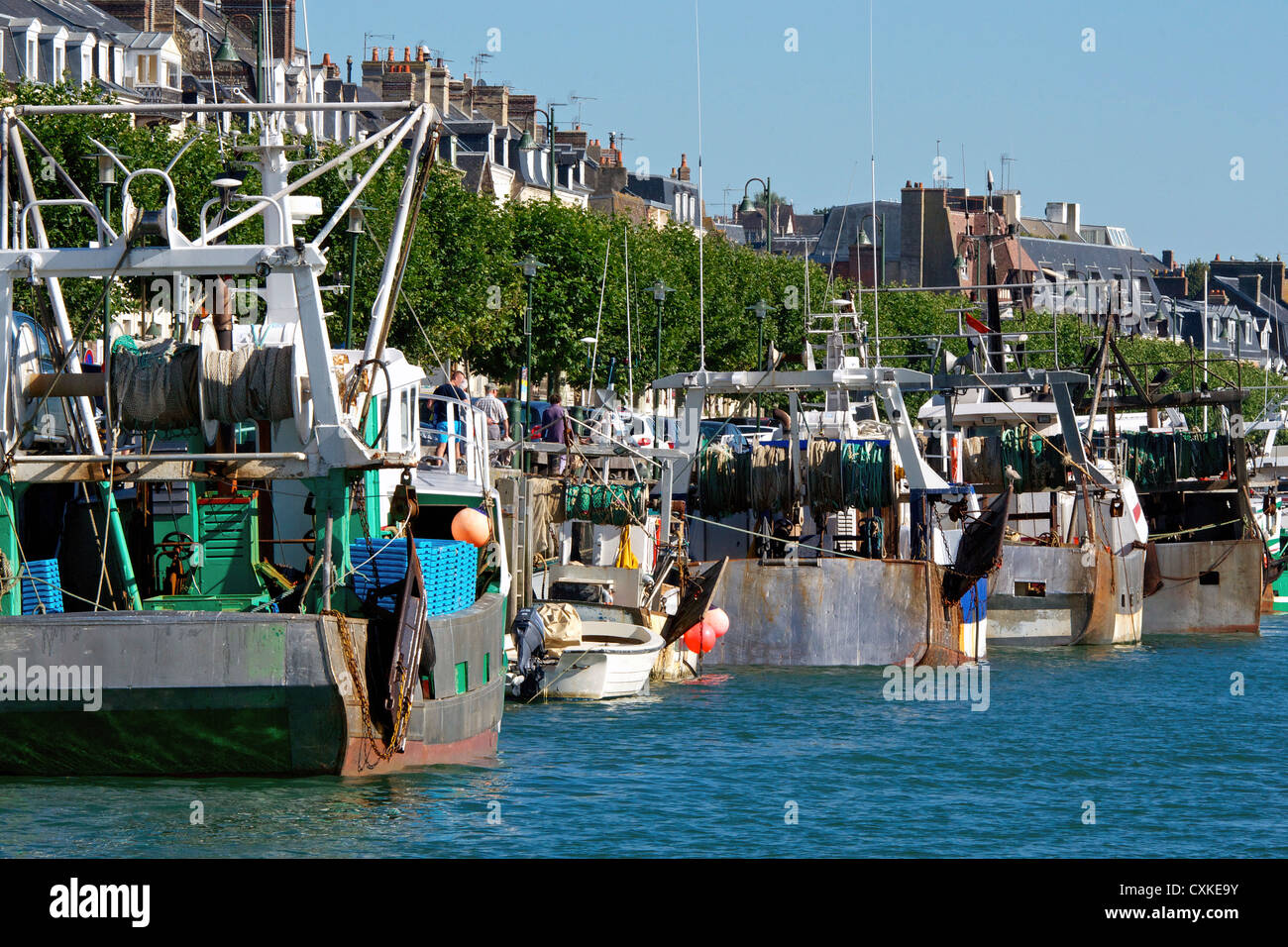Die sehr attraktiven Hafen von Trouville in der Calvados-Region von Frankreich (Normandie). Stockfoto