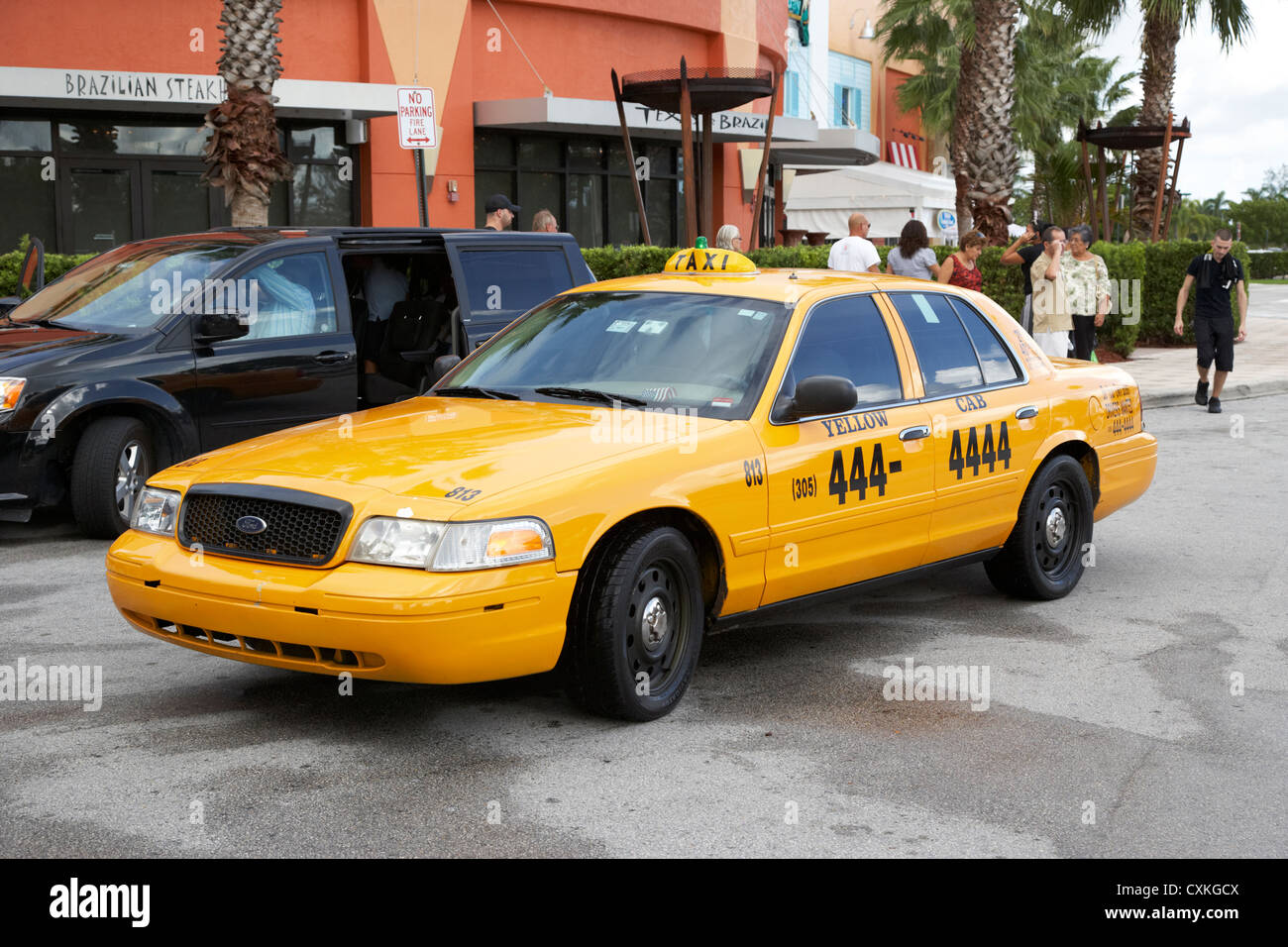 gelbes Taxi Taxi in Miami Florida usa Stockfoto